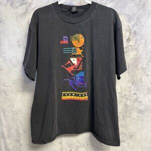 Vintage 90s Examiners Bay To Breakers T Shirt Black 1996 Foot Race XL